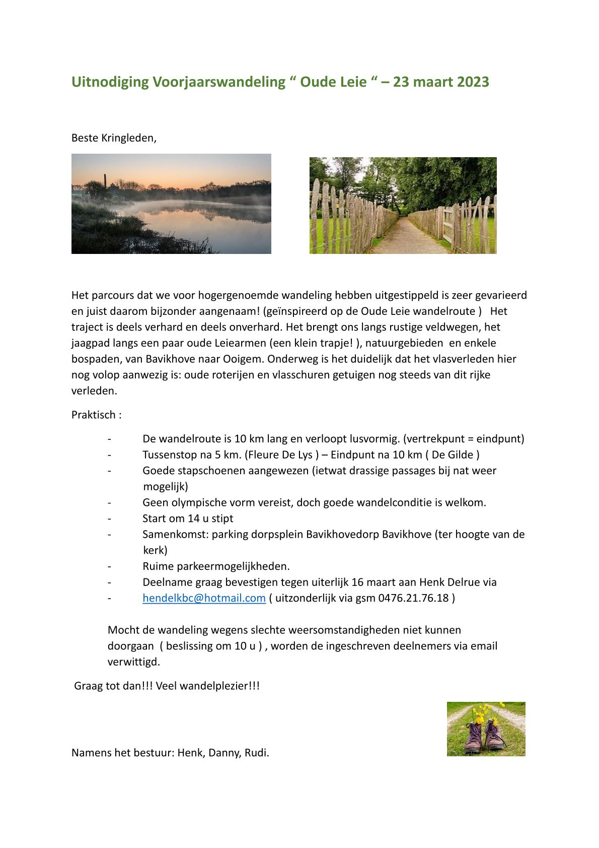 wandeling De Oude Leie
